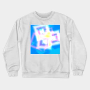 blue white pink yellow abstract texture Crewneck Sweatshirt